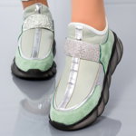 Pantofi Sport, culoare Verde, material Textil - cod: P11604, Alkan TURC