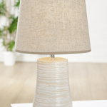 Lampa Deserto, ceramica panza, crem bej, 25x43x25 cm