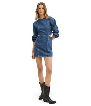 Imbracaminte Femei Mango Scarlet Dress Open Blue, Mango