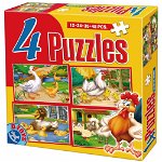 Set 4 Puzzle Maxi D-Toys-Animale-12243548 piese, D-Toys