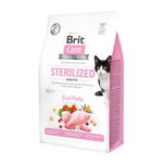 Brit Care Sterilized Sensitive, Iepure, hrană uscată fără cereale pisici sterilizate, 2kg, Brit Care