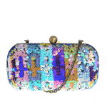 Clutch cu paiete multicolore