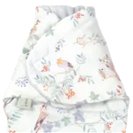 Sistem de infasare baby swaddle nature bamboo by amy din bambus, pasari mint