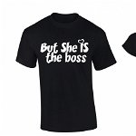 Set de tricouri pentru cupluri ''She is the boss'', Zoom Fashion