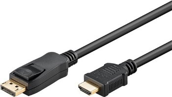 Cablu Displayport DP tata la HDMI A tata, 3m, contacte aurite Goobay, FHD, unidirectional