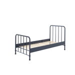 Pat pentru copii albastru închis din metal 90x200 cm BRONXX – Vipack, Vipack