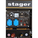 Stager YDE8500EW Generator sudare diesel monofazat, 2kVA curent sudare 200A, pornire la cheie, STAGER