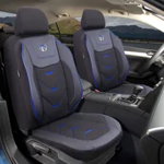 Huse scaune auto Ford Fusion Halley Negru Albastru, Dalauto
