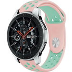 Curea ceas Smartwatch Samsung Gear S2, iUni 20 mm Silicon Sport Pink-Blue