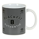 Cană tip Halbă BlackFit8 Skull Ceramică Negru Gri (350 ml), BlackFit8