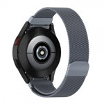 Curea Ceas Upzz Tech Milaneseband 2 Compatibila Cu Samsung Galaxy Watch 4, 40 / 42 / 44 / 46 Mm, Gri, Upzz