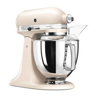 Mixer cu bol KITCHENAID Artisan model 175 5KSM175PSEAC, 4.8l, 300W, 10 trepte viteza, crem-argintiu