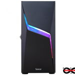 Sistem Desktop PC Gaming ROBAZAR Swift cu procesor Intel® Core™ i3-10100 Comet Lake 3.6GHz, 16GB DDR4, 500 GB SSD, Gigabyte GeForce RTX 3050 EAGLE OC 6G GDDR6, 