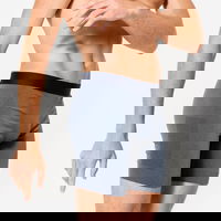 Boxeri lungi fără cusături Albastru Bărbați, DECATHLON