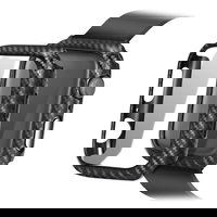 Husă protecție, Apple Watch 1/2/3/4/5/6, Carbon, Negru - Apple Watch 1/2/3 42mm Engros, 