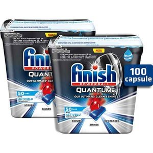 Pachet Detergent pentru masina de spalat vase Finish Quantum Ultimate, 2x50 buc, 100 spalari