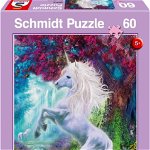 Puzzle 60 piese - Unicorn in the enchanted garden, Schmidt