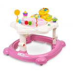 Premergator jumper si leagan pentru bebelusi Toyz Hip Hop cu scaun rotativ 360 roz, TOYZ
