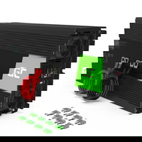 Invertor de Tensiune 12V - 230V, 1500W, INV25, Green Cell, Green Cell