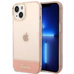 Guess Husa TPU Camera Outline Translucent iPhone 14 Plus Roz