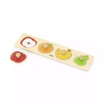Puzzle Montessori cu maner, Fructe, Viga, Inovius