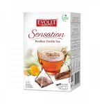 Ceai Rooibos Vanilla (20 plicuri piramida) Evolet Sensation Vedda - 40 g, Vedda