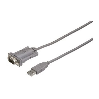 Cablu periferice Hama USB 2.0 Male tip A- Serial Male, gri