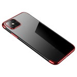 Husa de protectie, Clear Color, iPhone 12 Mini, Rosu/Transparent, OEM