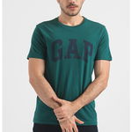 GAP, Tricou de bumbac cu imprimeu logo, Alb, Bleumarin, 2XL