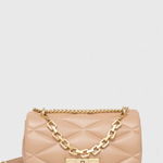 Aldo, Geanta crossbody de piele ecologica cu aspect matlasat Ameya, Bej