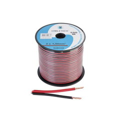 Cablu difuzor CCA, 2 x 1.5 mm2, culoare negru-rosu, Rola 100 m KAB0392, CableTech