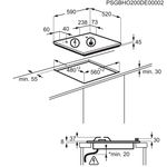 Plita incorporabila Electrolux KGG64365K, Gaz, 4 Arzatoare, Conectare plita-hota, 60 cm, Sticla neagra