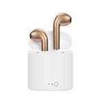 Casti Audio Wireless Techstar® i7S, Bluetooth, Gold, Tip in-ear, pentru IOS si Android, Techstar