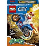 LEGO City - Motocicleta de cascadorie-racheta 60298, 14 piese, Lego