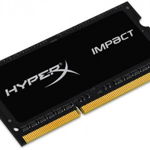 Memorie Laptop Kingston HyperX Impact Black HX316LS9IB/4, SO-DIMM, DDR3L, 1x4GB, 1600MHz, 1.35V, CL9