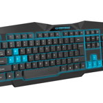 Tastatura gaming cu fir Esperanza Tirions, USB, iluminare led, 10mA, 5V/0,25V, 45 x 17,5 x 26 cm, negru/albastru, Esperanza