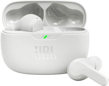 Casti audio in-ear JBL Wave Beam, True Wireless, Bluetooth, Deep Bass, Alb