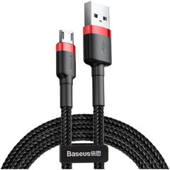 Cablu de date Micro-USB Baseus 1.5A 2m negru-rosu CAMKLF-C91
