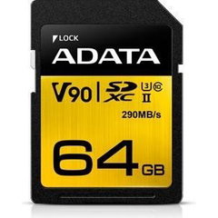 Card de memorie ADATA Premier ONE, 64GB, SDXC, Memorie flash clasa 10