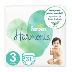 Scutece Pampers Harmonie Marimea 3, 6-10 kg, 31 buc