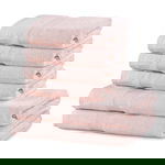 Set 2 prosoape duș și 4 prosoape de mâini DecoKing Marina, roz, DecoKing