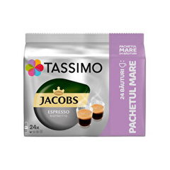 Cafea capsule, Jacobs Tassimo Espresso Ristretto, big pack 24 buc x 50 ml, 24 buc, 192 g