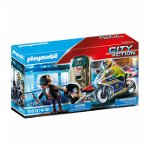 Playmobil Police Motorcycle Pursuit Of The Money Robber (70572) 