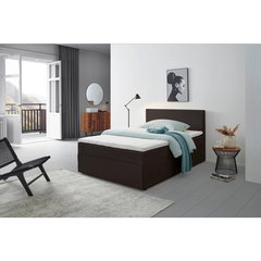 Pat Tip Boxspring Fără Arcuri, 140/200 cm, maro, P & B