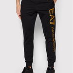 EA7 Emporio Armani pantaloni de trening din bumbac culoarea albastru marin, cu imprimeu, PJ05Z.8NPPC3, EA7 Emporio Armani