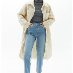 Blugi mom fit cu talie inalta, OXXO