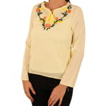 Bluza galbena cu flori pentru dama - cod 44133, 