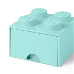 Cutie depozitare LEGO 2x2 cu sertar aqua 40051742, 