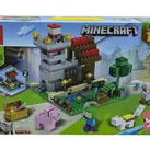 Set de constructie Leduo, MyWorld of Minecraft 2 in 1 cu efecte luminoase, 381 piese tip lego, Leduo