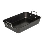 Tava de copt Jamie Oliver J0891186, invelis carbon, 26X38 cm, Negru